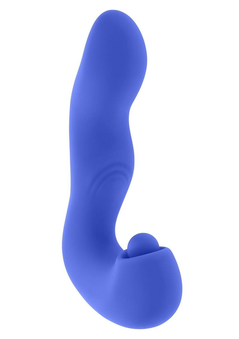 Tappity Tap Rechargeable Silicone Vibrator - Blue