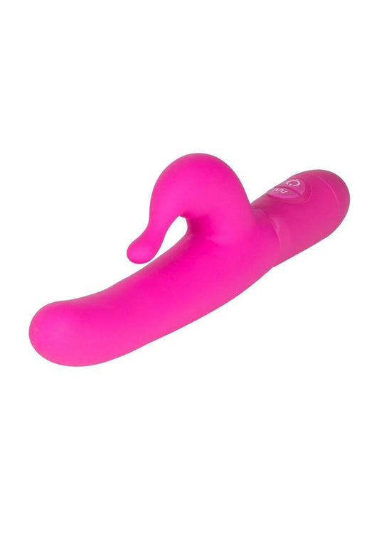 Teasing Tickler Silicone Rabbit Vibrator - Pink