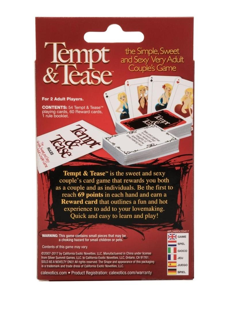 Tempt and Tease Couples Card Game