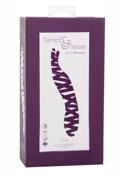 Tempt and Tease Sass Rechargeable Silicone Vibrator with Clitoral Stimulator