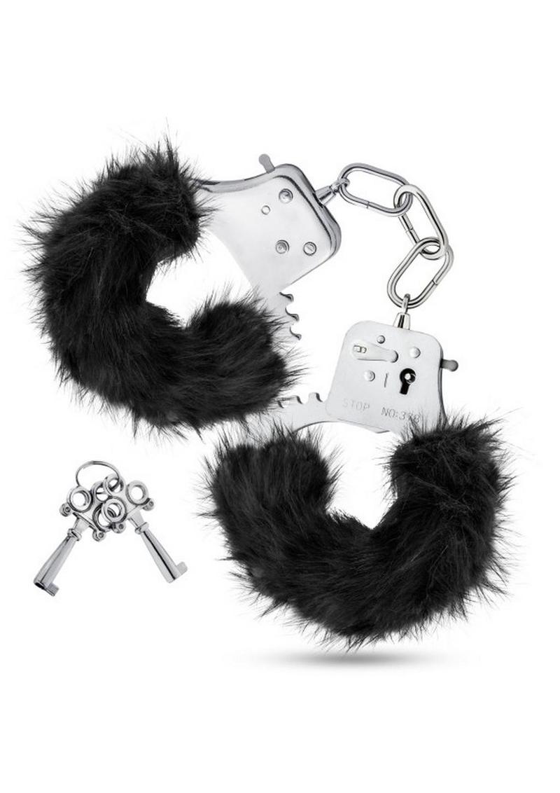 Temptasia Plush Fur Cuffs - Black