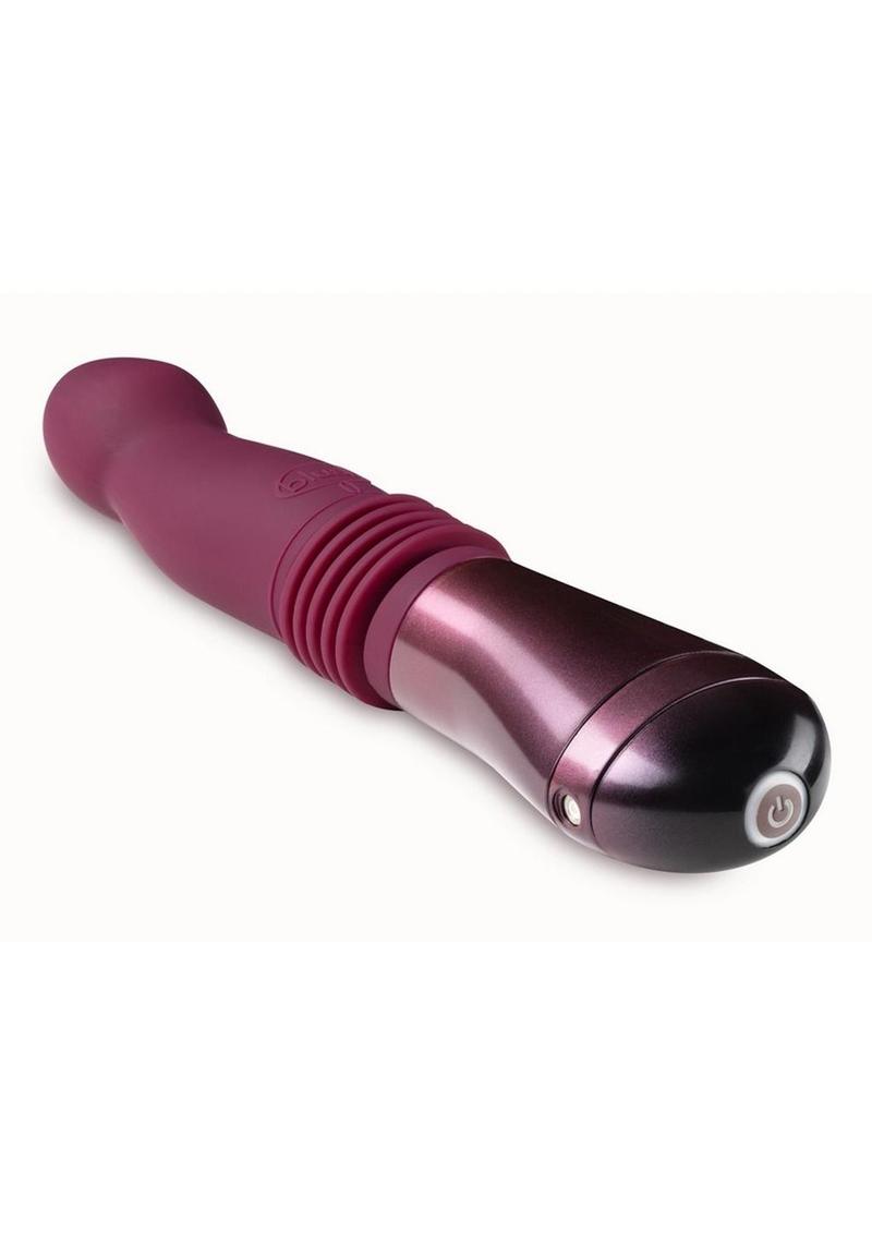 Temptasia Trixie Rechargeable Silicone Thrusting Dildo - Purple/Wine