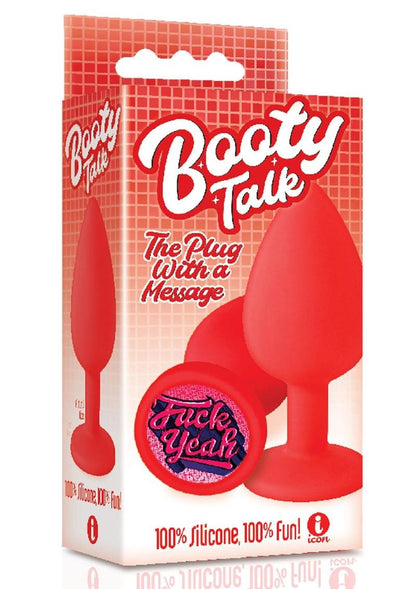 The 9's - Booty Talk Silicone Butt Plug F Yeah - Red