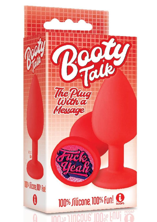 The 9's - Booty Talk Silicone Butt Plug F Yeah - Red