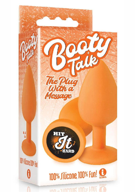 The 9's - Booty Talk Silicone Butt Plug Hit It Hard - Orange