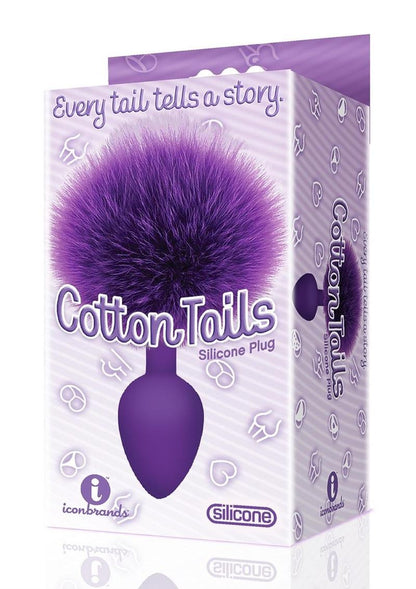 The 9's - Cottontails Silicone Bunny Tail Butt Plug - Purple