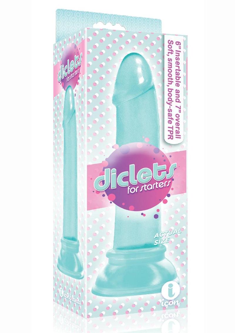 The 9's - Diclets Jelly Dildo - Aqua/Blue - 7in