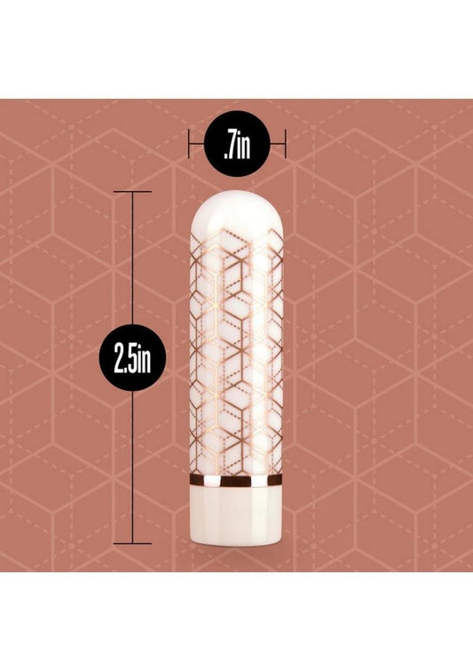 The Collection Glitzy Geo Rechargeable Bullet - Rose Gold