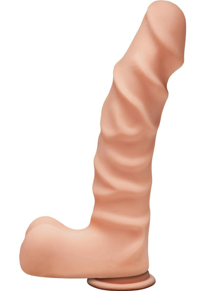 The D Ragin D Ultraskyn Dildo with Balls - Vanilla - 9in