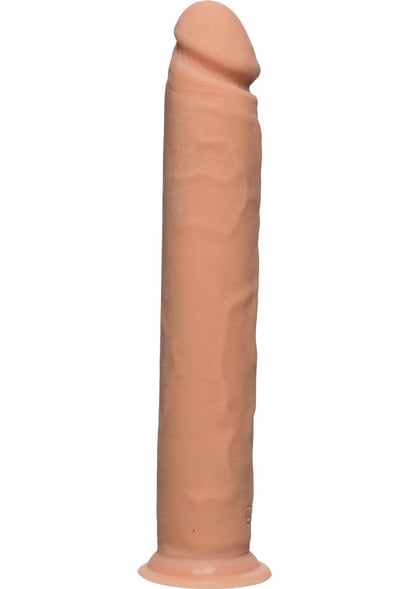 The D Realistic D Ultraskyn Dildo - Flesh/Vanilla - 12in