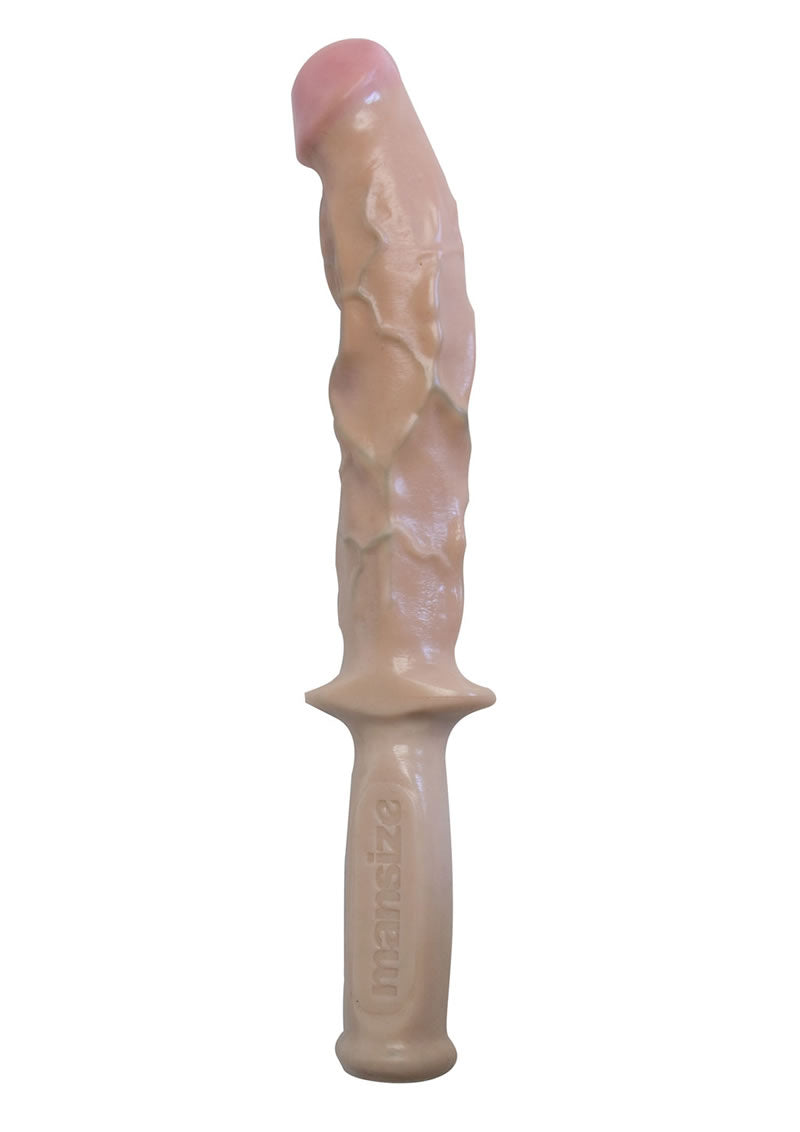 The Hard Rammer Dildo with Handle - Flesh/Vanilla