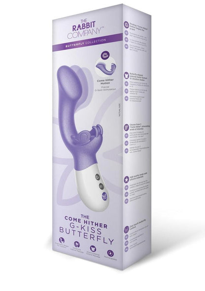 The Come Hither G-Kiss Butterfly Silicone Rechargeable Rabbit Vibrator