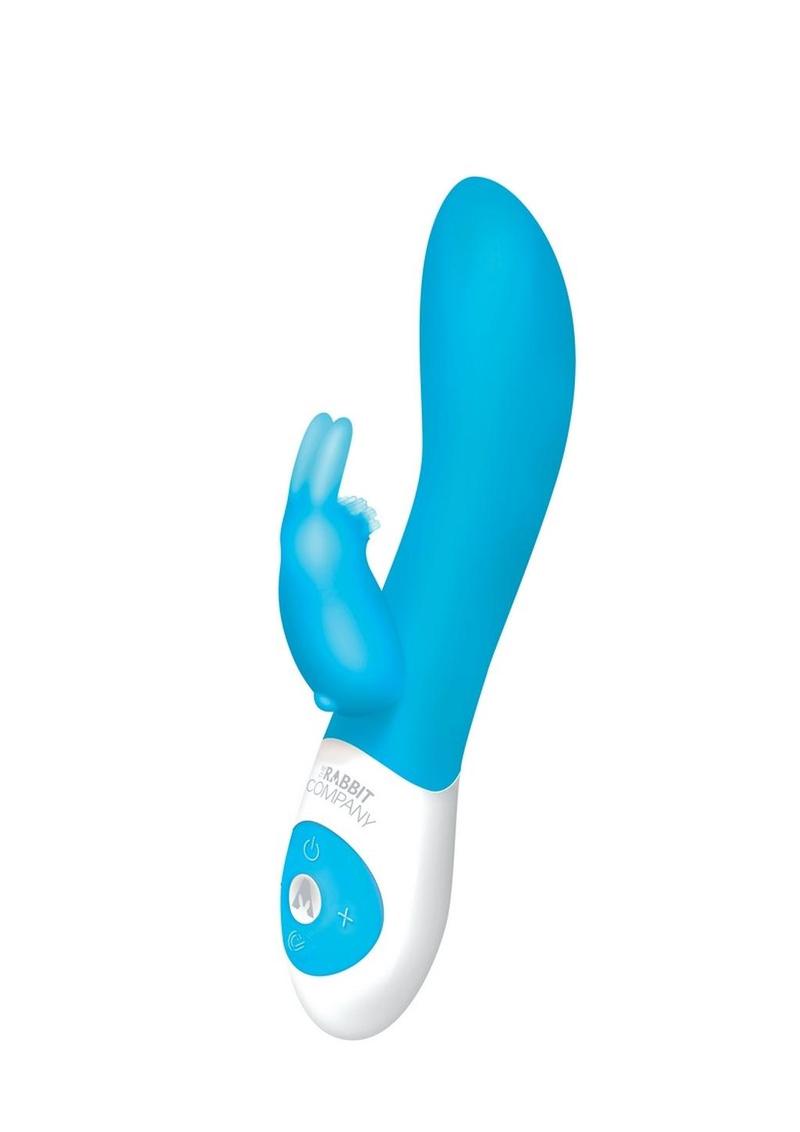 The Come Hither Rabbit Rechargeable Silicone G-Spot Vibrator - Blue