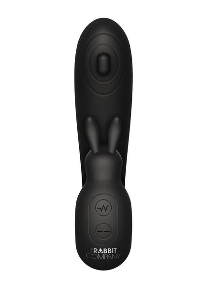 The Internal Rabbit Rechargeable Silicone Vibrator - Black