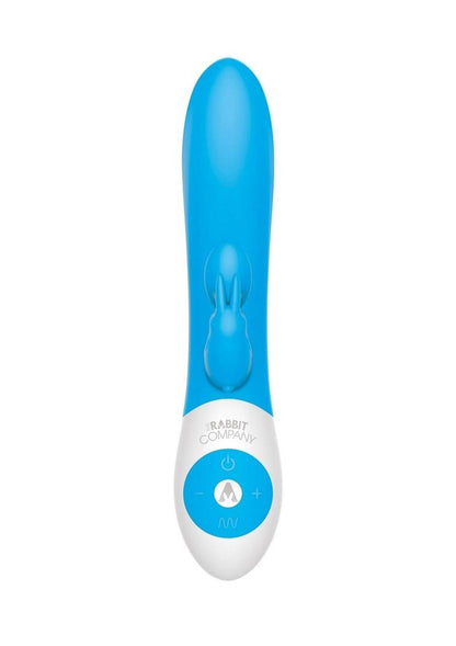 The Kissing Rabbit Rechargeable Silicone Vibrator with Clitoral Suction - Blue