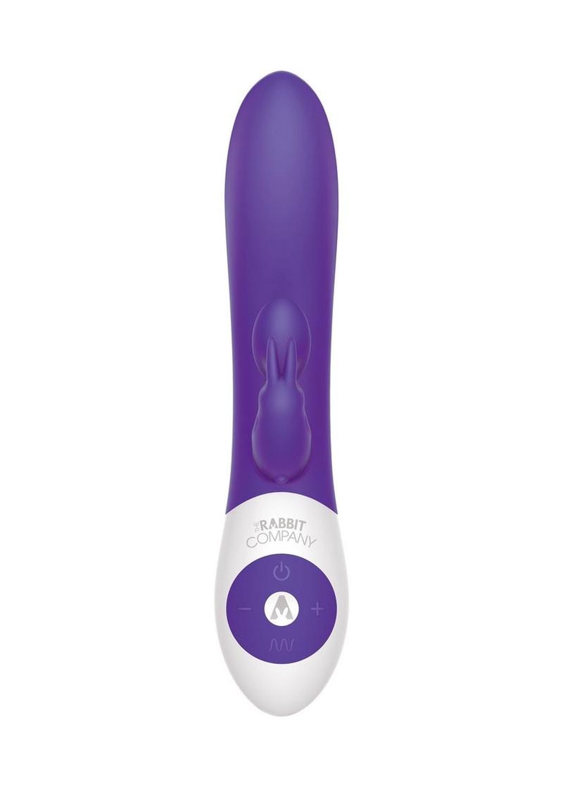 The Kissing Rabbit Rechargeable Silicone Vibrator with Clitoral Suction - Purple