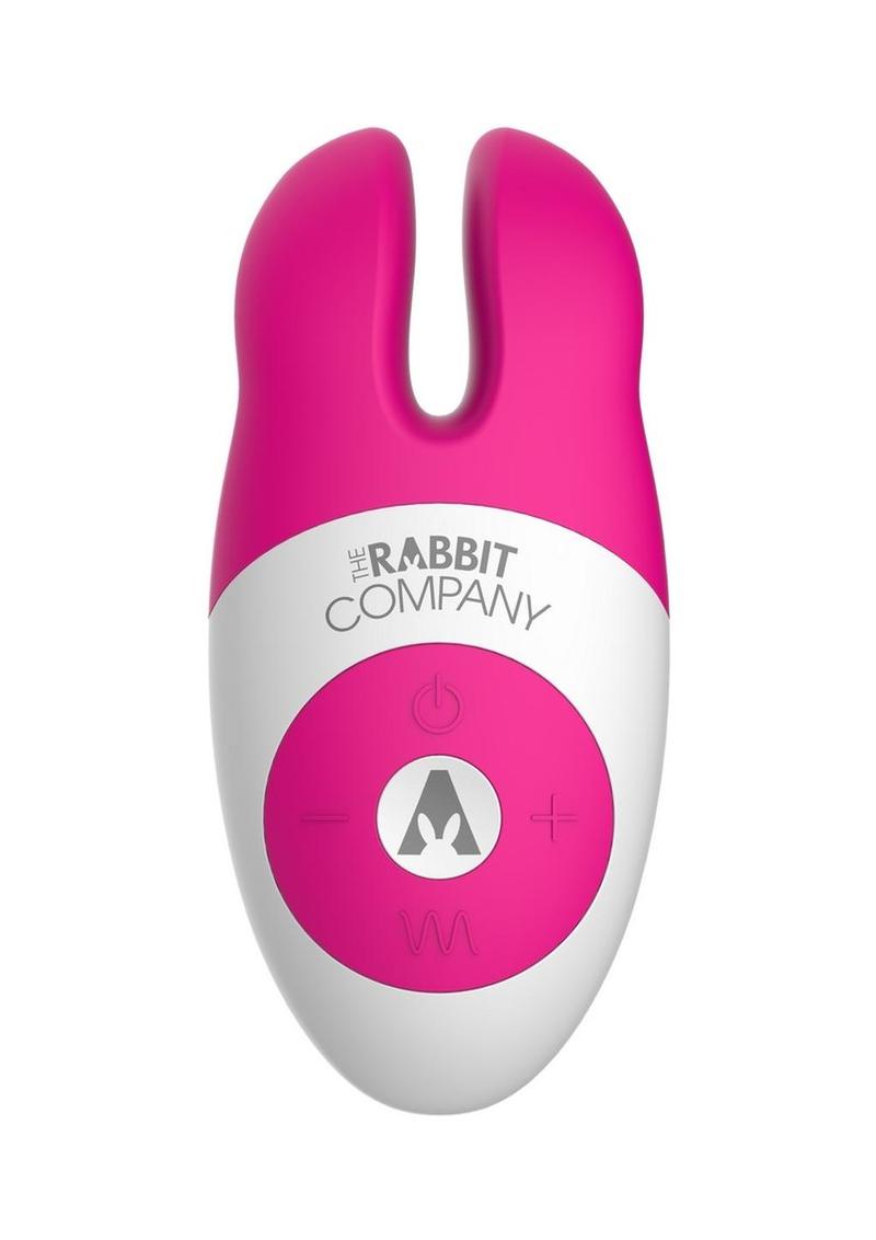 The Lay On Rabbit Rechargeable Silicone Massager - Hot Pink/Pink