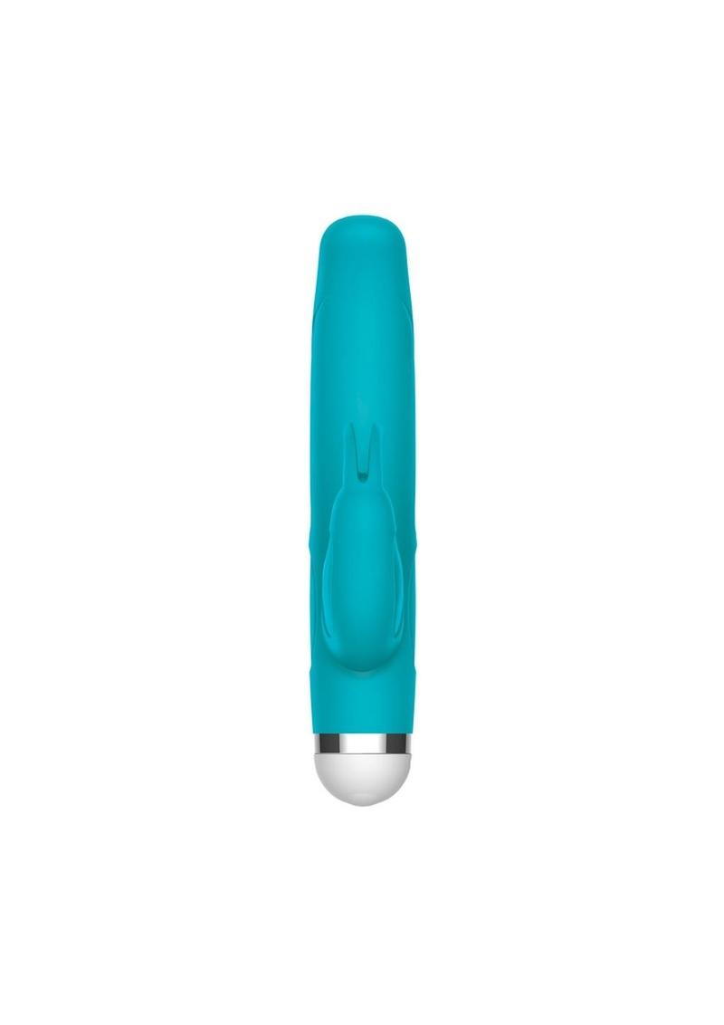 The Mini Rabbit Rechargeable Silicone Vibrator - Blue - Small