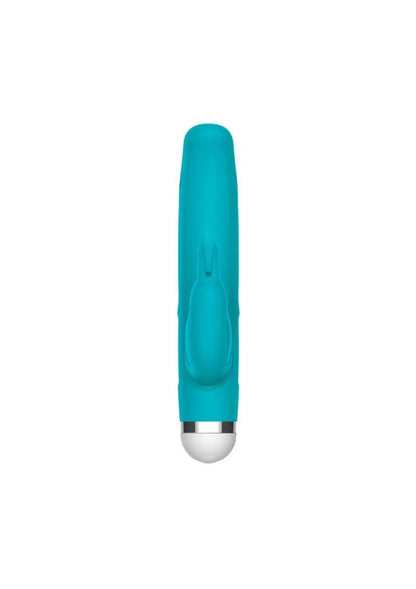 The Mini Rabbit Rechargeable Silicone Vibrator - Blue - Small