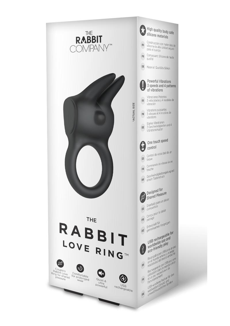 The Rabbit Love Ring Rechargeable Silicone Couples Ring