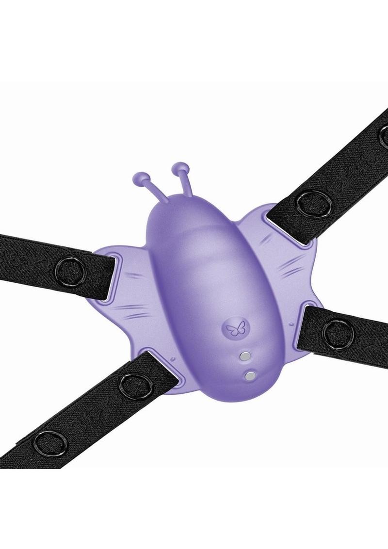 The Remote Control Butterfly Silicone Rechargeable Panty Vibe - Purple