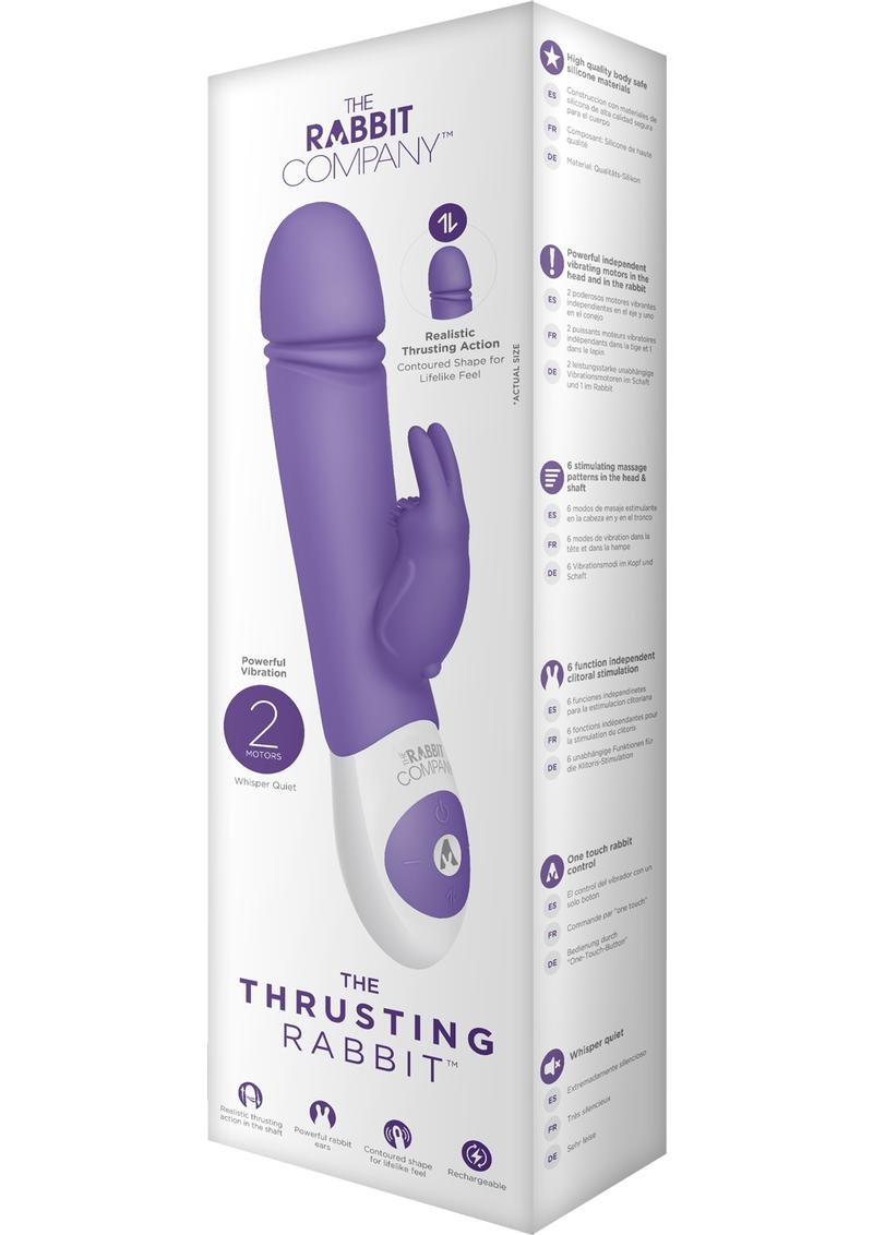 The Thrusting Rabbit Rechargeable Silicone Vibrator with Clitoral Stimulation