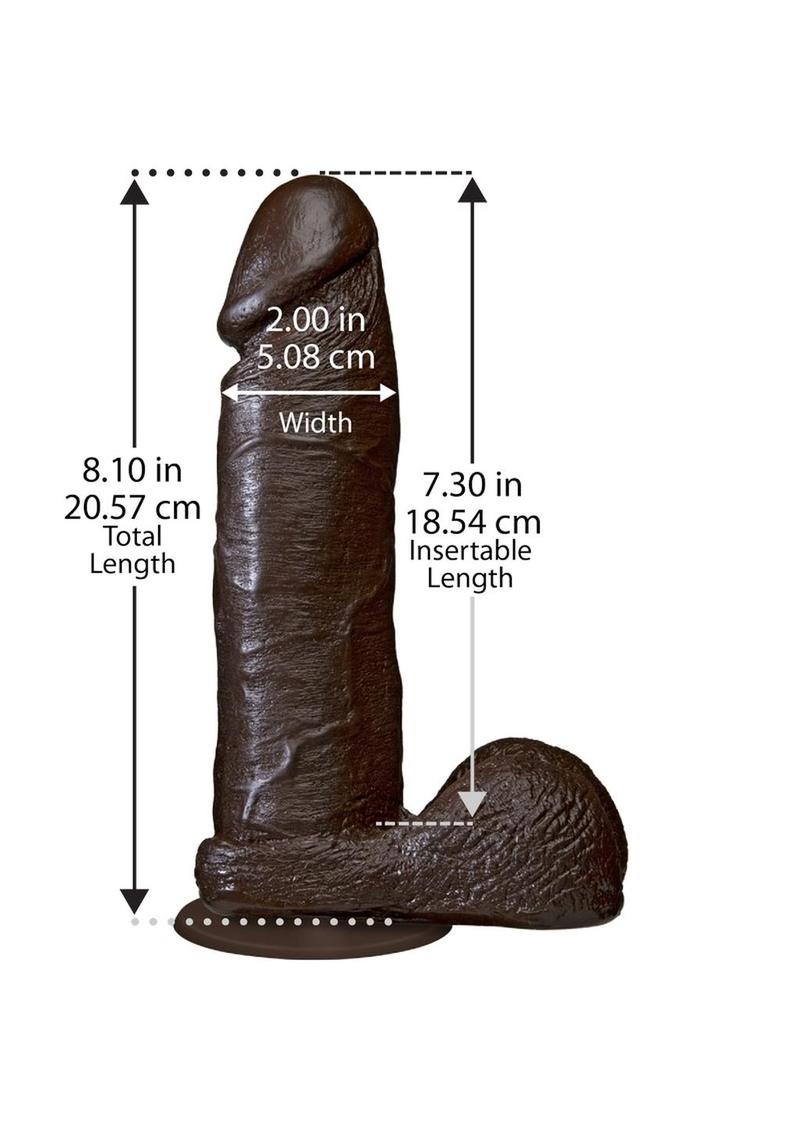 The Realistic Cock Dildo - Black - 8in