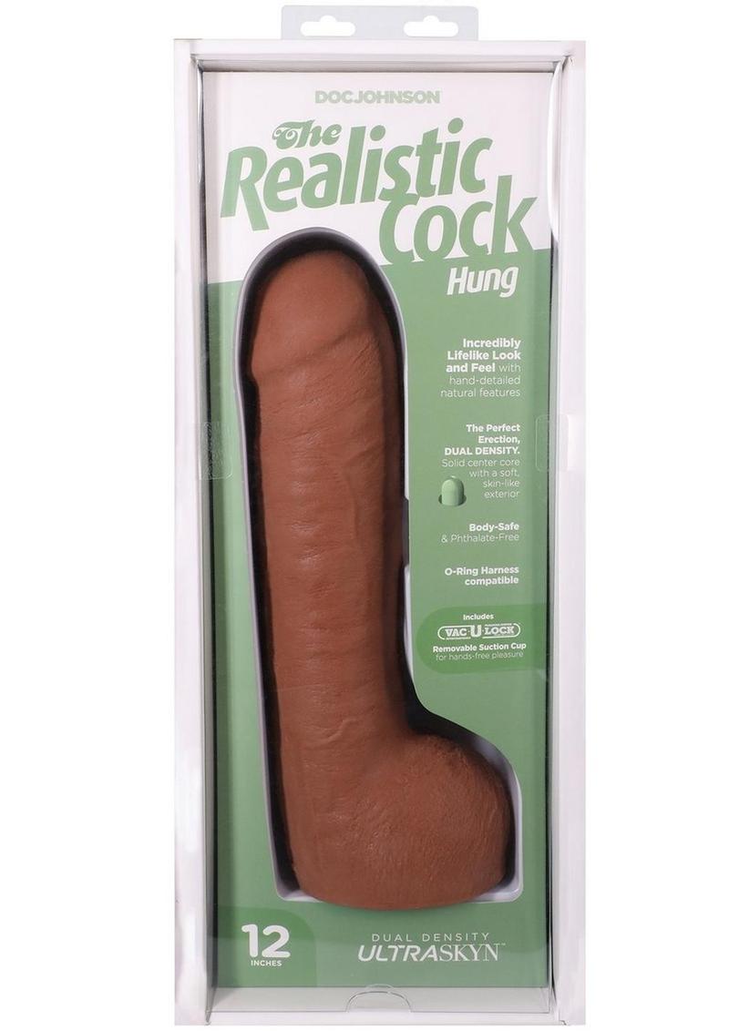 The Realistic Cock with Balls Ultraskyn Hung with Removable Vac-U-Lock Suction Cup