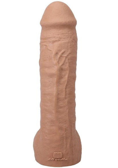 The Realistic Cock with Balls Ultraskyn Hung with Removable Vac-U-Lock Suction Cup - Caramel - 12in