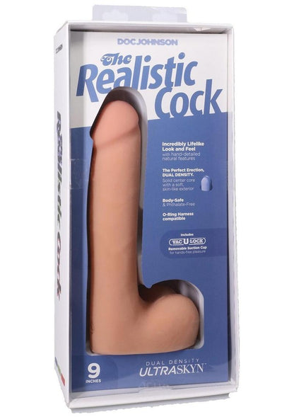 The Realistic Cock with Balls Ultraskyn Removable Vac-U-Lock Suction Cup