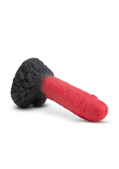 The Realm Lycan Silicone Lock On Werewolf Dildo - Black/Red