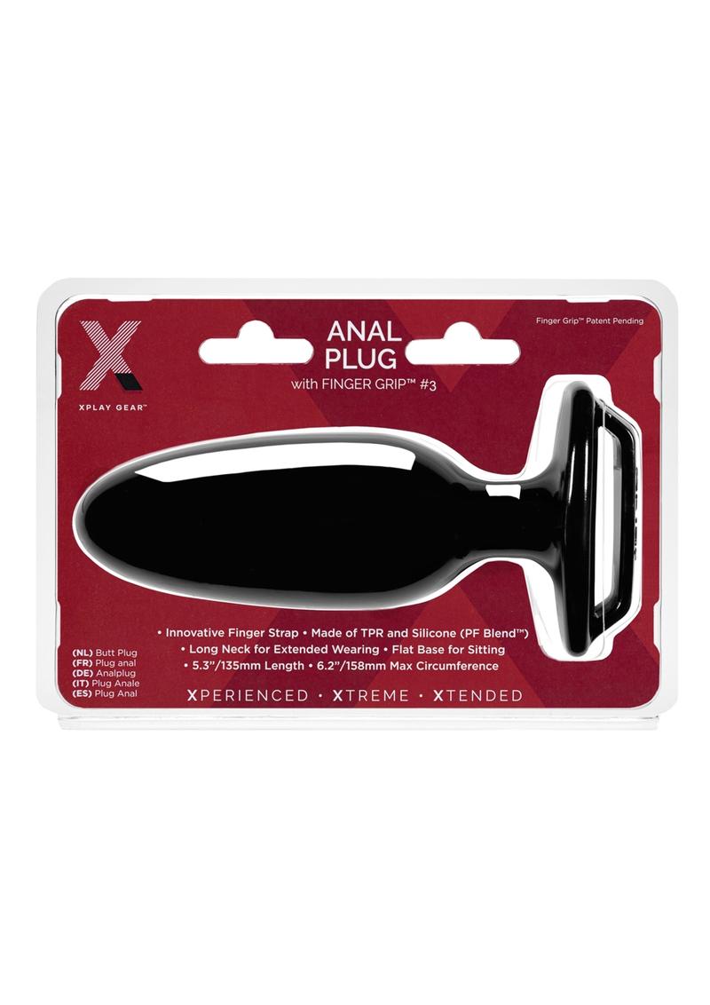 The Xplay Finger Grip Plug 3l - Black