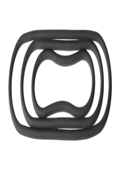 The Xplay Mix Pack Wrap Ring Silicone Slim 6, 9 - Black - 12in - 3 Pack