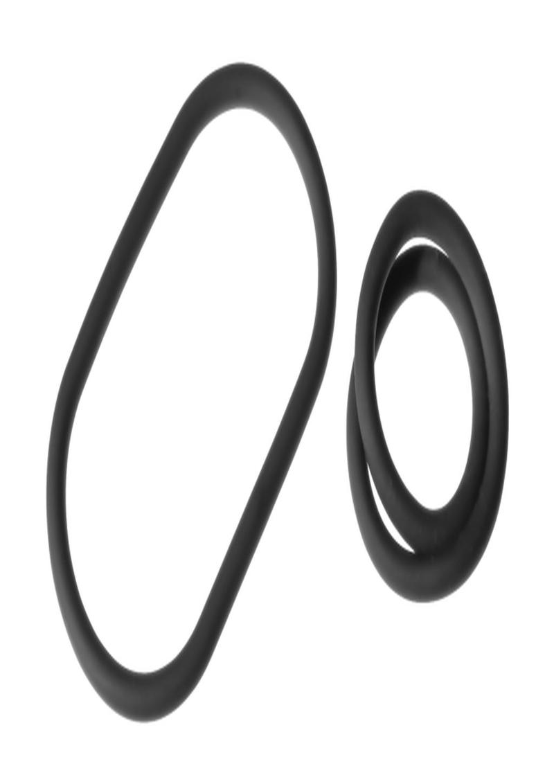 The Xplay Wrap Ring Silicone Slim - Black - 9in - 2 Pack