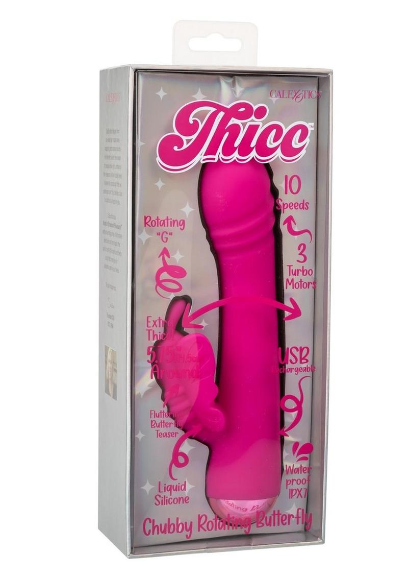 Thicc Chubby Rotating Rechargeable Silicone Butterfly Vibrator