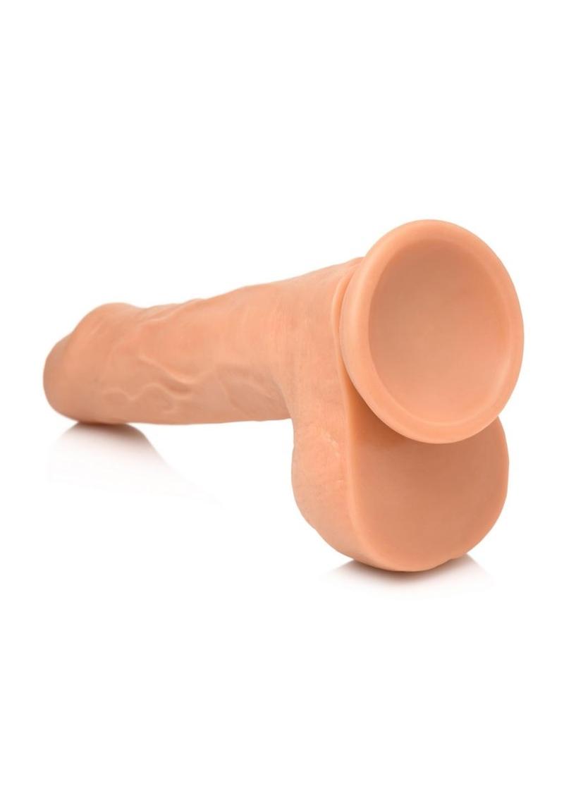 Thinz Uncut Dildo with Balls - Vanilla - 7in