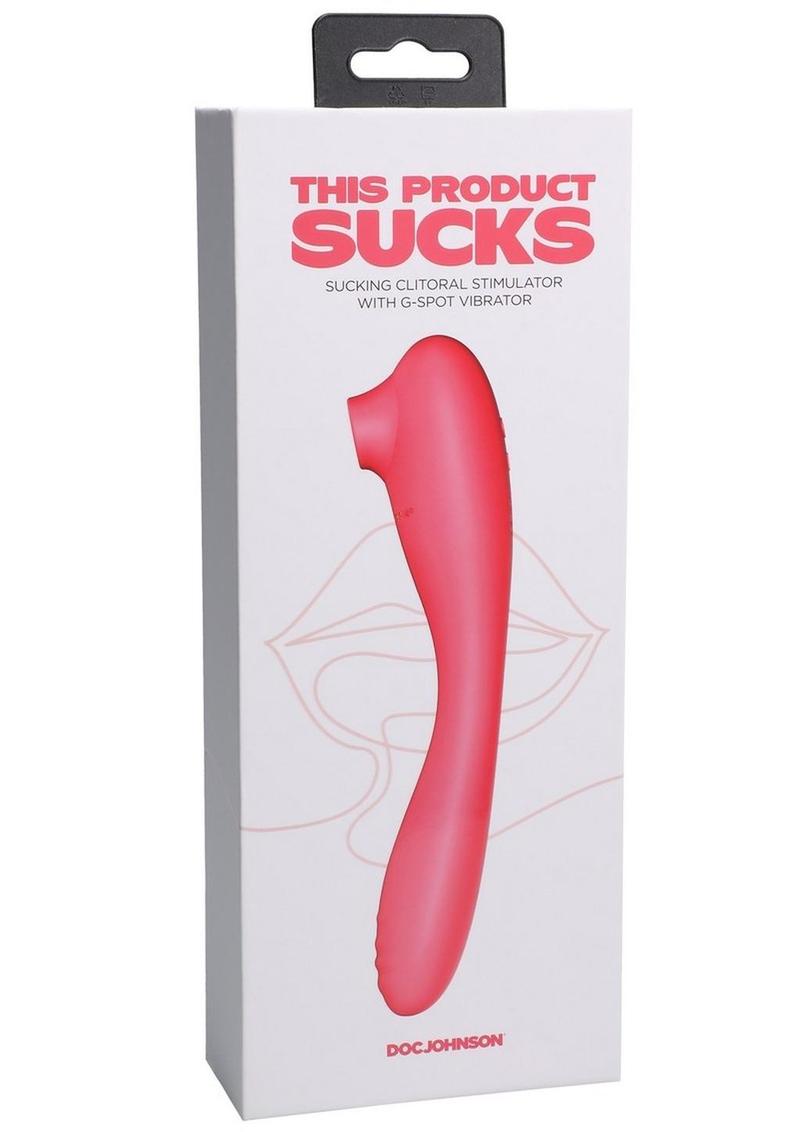 This Product Sucks Bendable Wand Rechargeable Silicone Vibrator - Pink