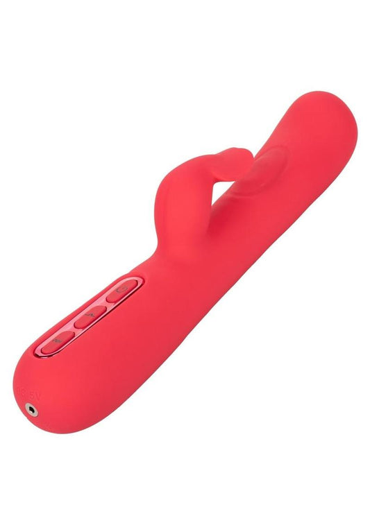 Throb Flutter Silicone Rechargeable Vibrator - Pink