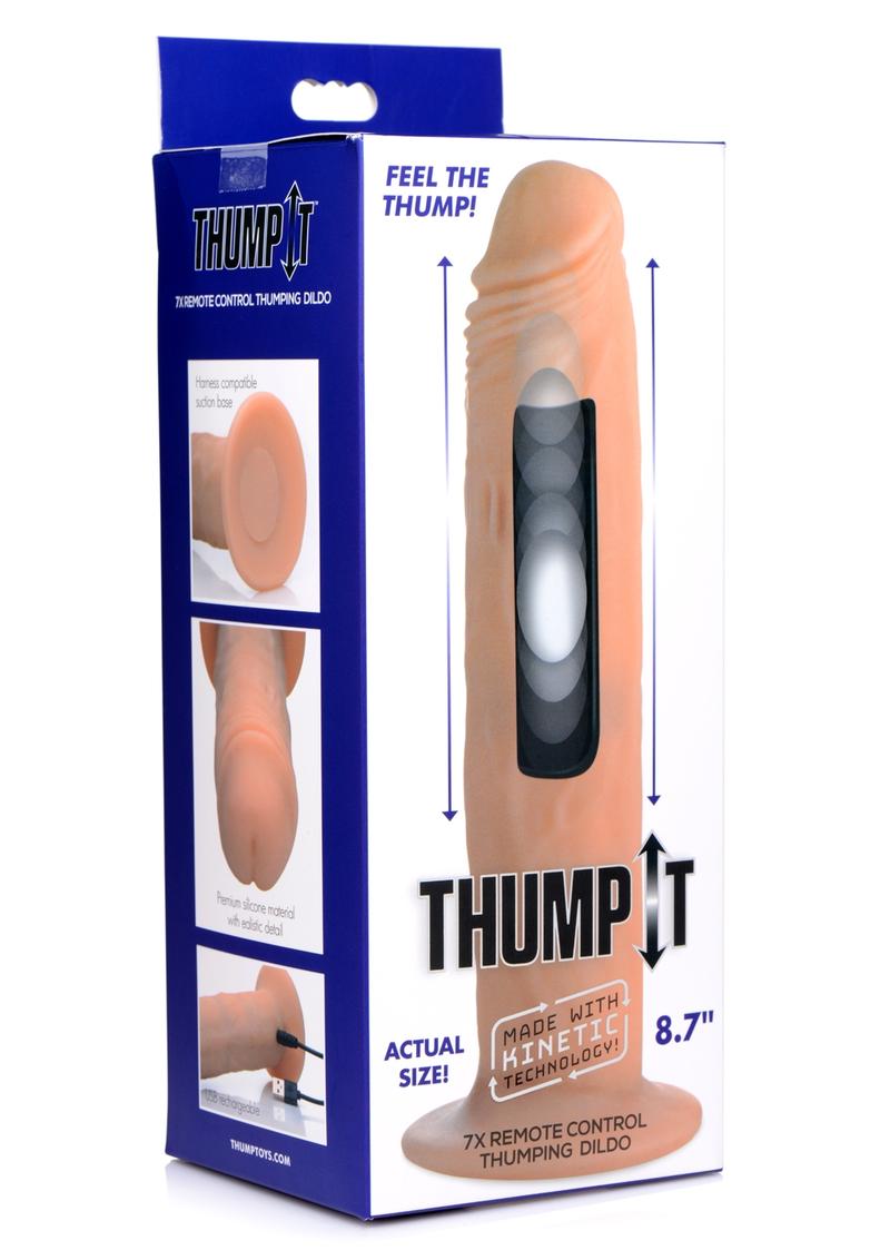 Thump It Rechargeable Silicone Thumping (Large) 8.7in Dildo with Remote Control