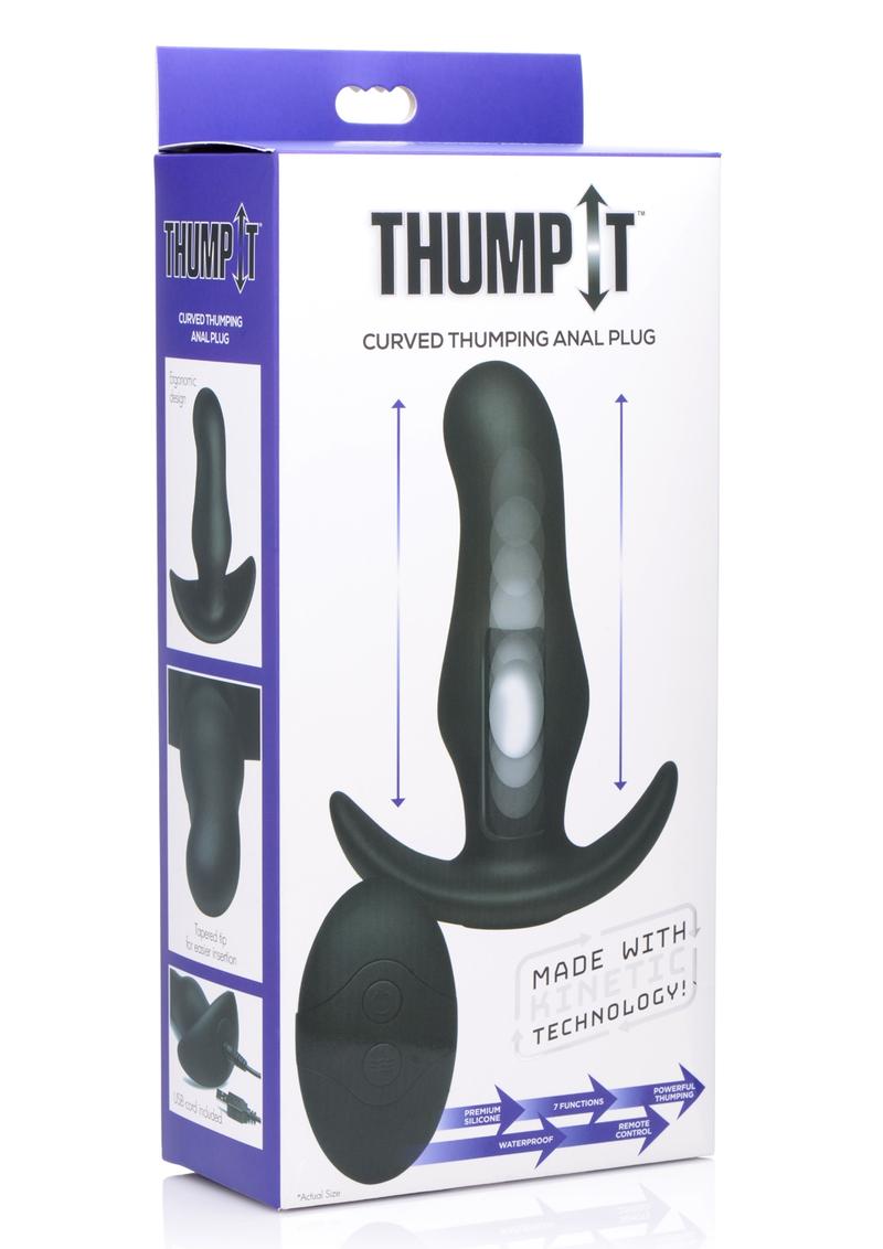 Thump-It Rechargeable Silicone Thumping Prostate Plug with Remote Control