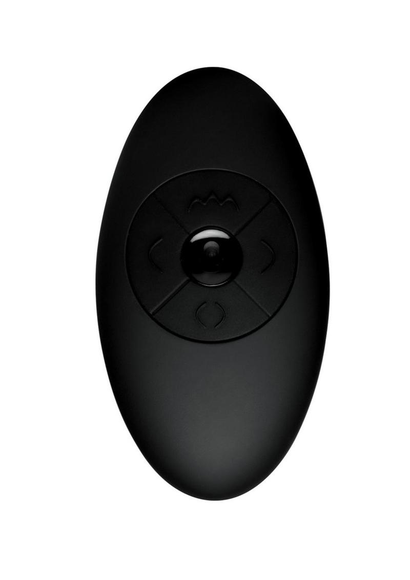 Thunder Plugs Silicone Swelling and Thrusting Plug with Remote Control - Black