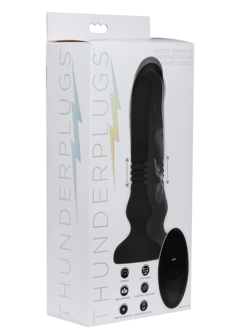 Thunder Plugs Silicone Vibrating and Thrusting Plug with Remote Control