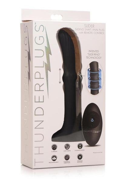 Thunder Plugs Sliding Shaft Silicone Rechargeable Anal Plug with Remote Control