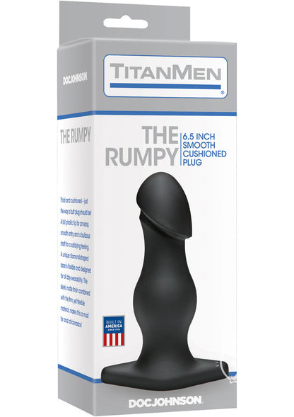 Titanmen The Rumpy Smooth Cushioned Anal Plug - Black