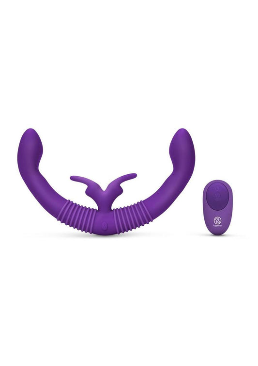 Together Toy Silicone Rechargeable Echo Function Vibrator For Couples with Remote Control - Purple