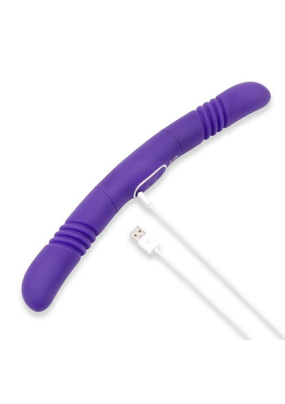 Together Toys Double Delight Rechargeable Silicone Couples Vibrator - Purple/Silver