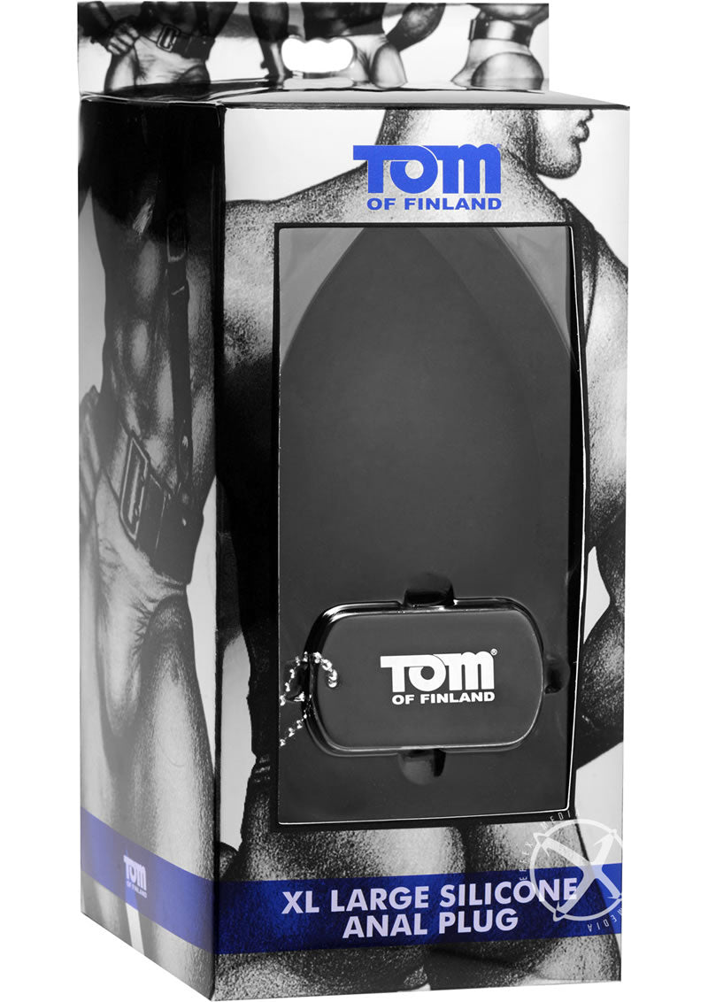 Tom Of Finland Anal Plug XL Silicone - Black - XLarge