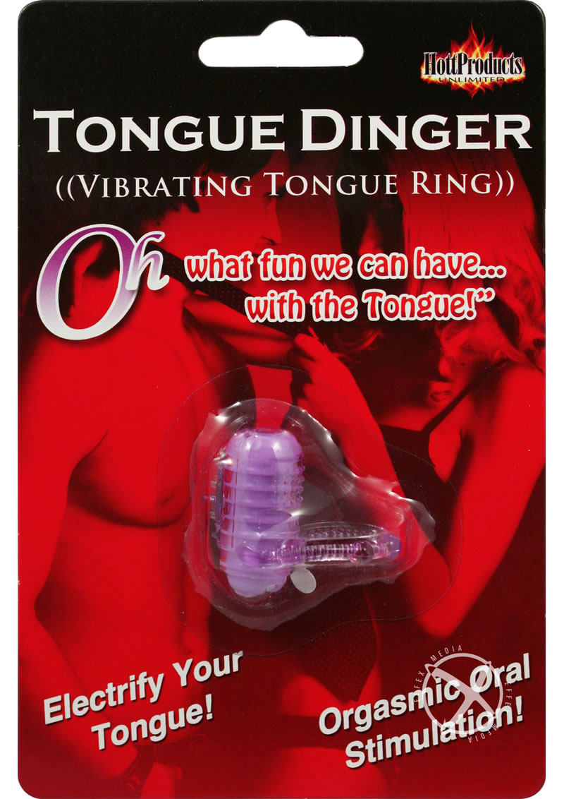 Tongue Dinger Vibrating Tongue Ring - Purple