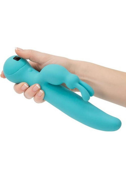 Touch By Swan Duo Silicone Rechargeable Vibrator - Teal