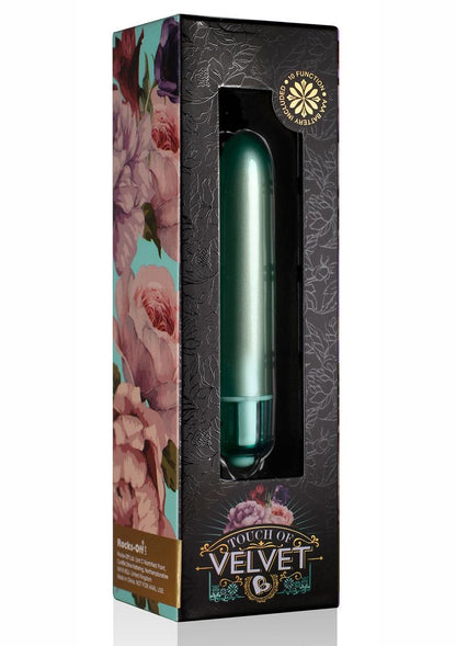 Touch Of Velvet Bullet Vibrator - Aqua Lily/Teal